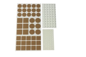 Zestaw 142 podkładek (filc brązowy, Eva, silikon)