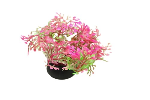 Sztuczna mała roślinka nr 37 różowo- zielona- wyposażenie formikarium
