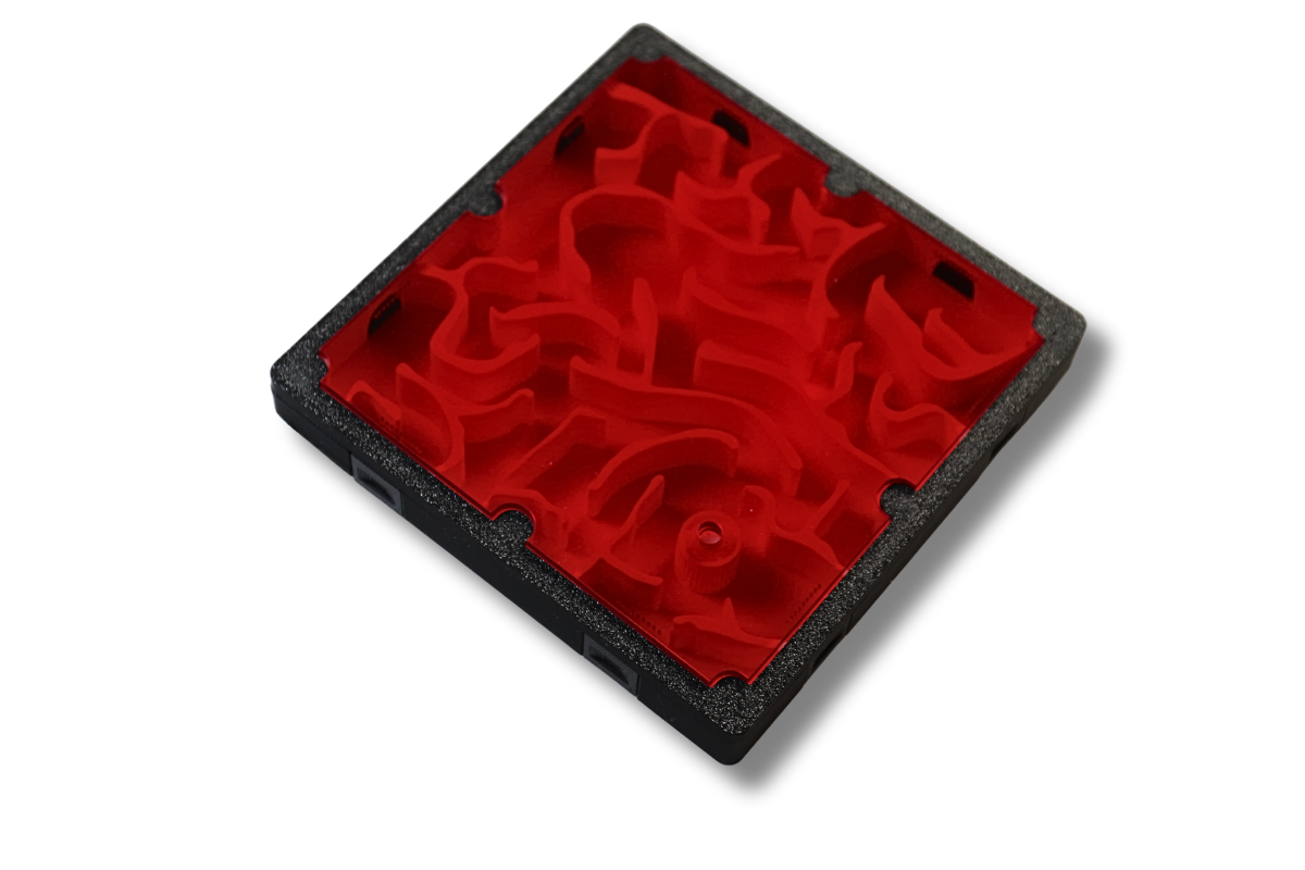 Gniazdo BlackAnt do hodowli mrówek od AntCenter z czerwoną pokrywą